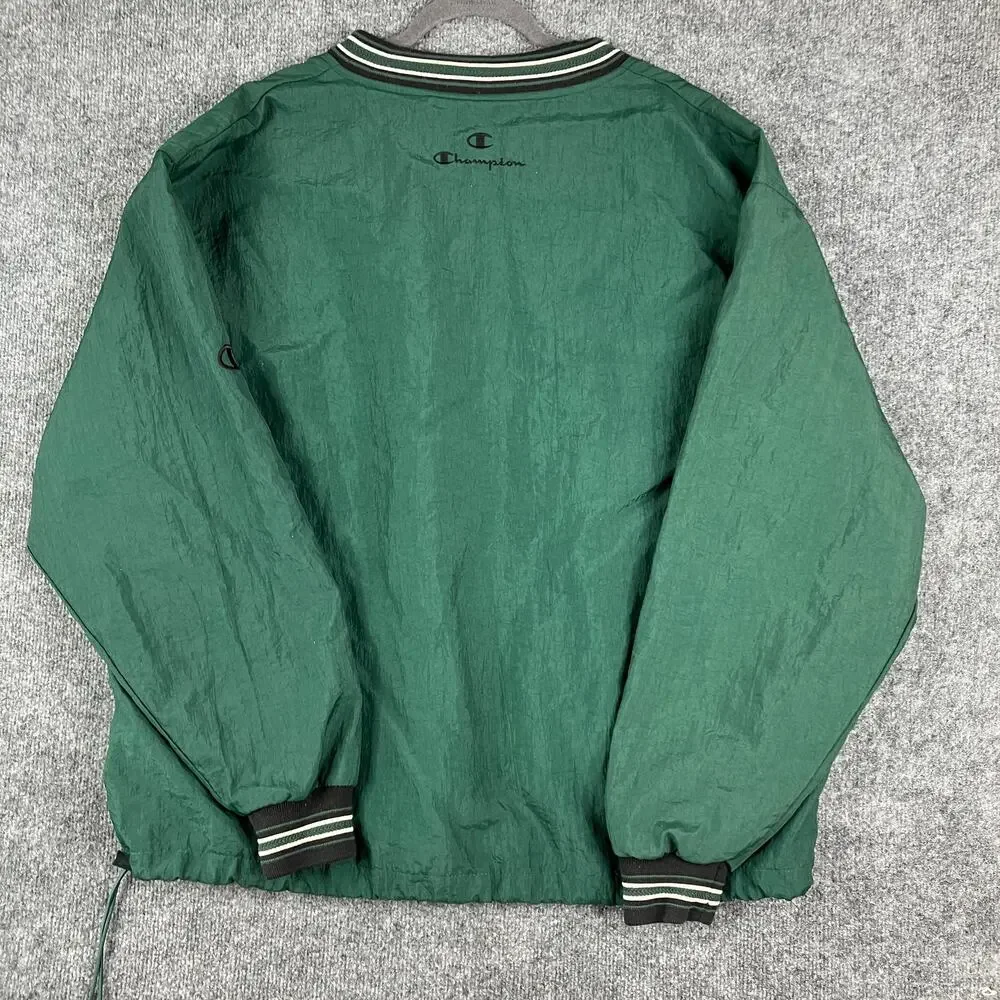 Champion Jacket‎ Mens XL Green V-Neck Pullover Windbreaker Northwest Missouri